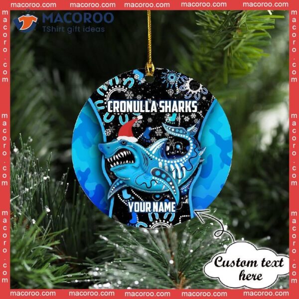 Cronulla Sharks Christmas Ceramic Ornament