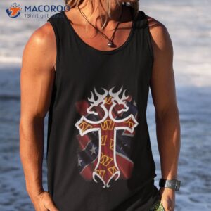 cross washington commanders rebel flag shirt tank top