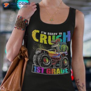 crush 1st grade dinosaur monster truck back to school boys shirt tank top 4