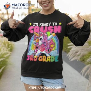 crush 3rd grade dabbing unicorn back to school girls gift shirt sweatshirt