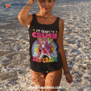 crush 3rd grade dabbing unicorn back to school girls gift shirt tank top