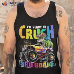 crush 3rd grade dinosaur monster truck back to school boys shirt tank top