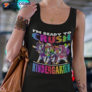 crush kindergarten dabbing unicorn back to school girls shirt tank top 4