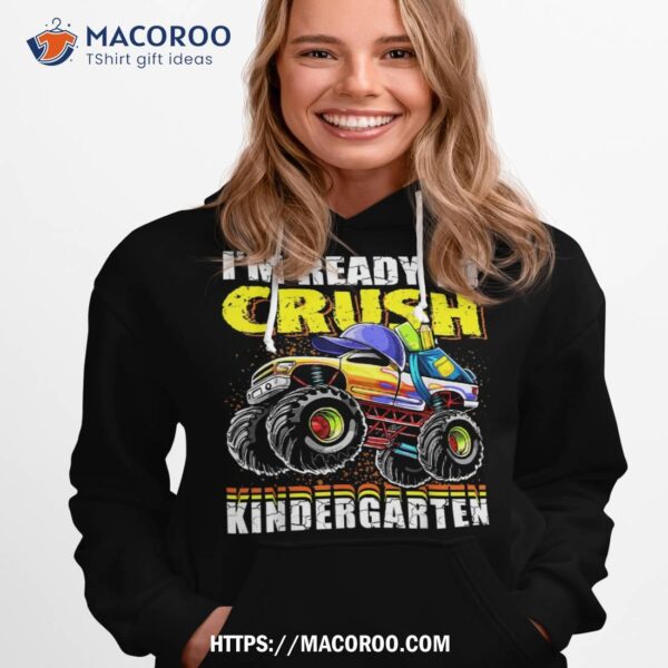 Crush Kindergarten Monster Truck Backpack Back To School Boy Shirt