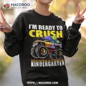 crush kindergarten monster truck backpack back to school boy shirt sweatshirt 2