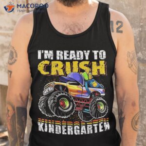 crush kindergarten monster truck backpack back to school boy shirt tank top