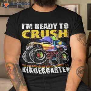 crush kindergarten monster truck backpack back to school boy shirt tshirt