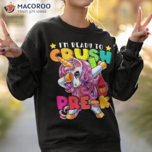 crush pre k dabbing unicorn back to school girls shirt sweatshirt 2