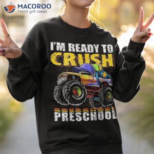 crush preschool monster truck backpack back to school boys shirt sweatshirt 2