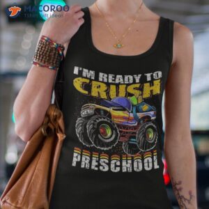 crush preschool monster truck backpack back to school boys shirt tank top 4