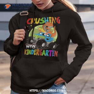 crushing into kindergarten monster truck dinosaur t rex shirt hoodie 3