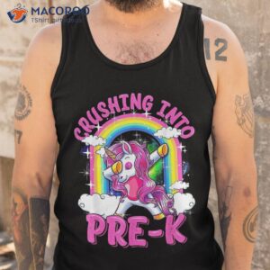 crushing into pre k dabbing unicorn back to school girls shirt tank top