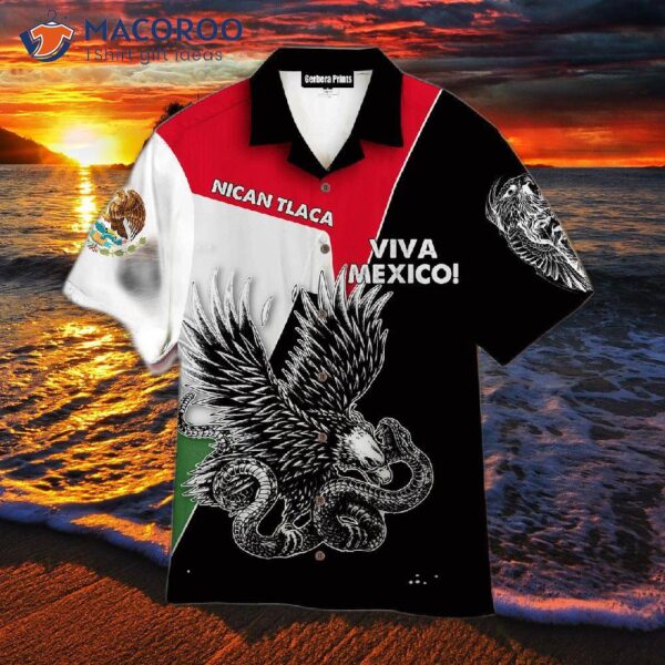 Culture Coat Arm Nican Tlaca Viva Mexico Mexican-hawaiian Shirts