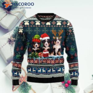 Cute Bernese Mountain Dog Ugly Christmas Sweater