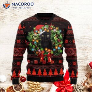 Cute Black Cat Ugly Christmas Sweater