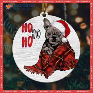 Cute Bulldog Christmas Ceramic Ornament