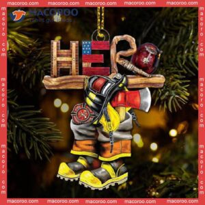 Cute Firefighter-shaped Custom Christmas Acrylic Ornament