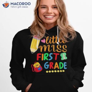 cute girl little miss first grade shirt back to school funny hoodie 1