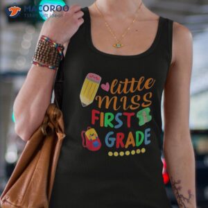 cute girl little miss first grade shirt back to school funny tank top 4