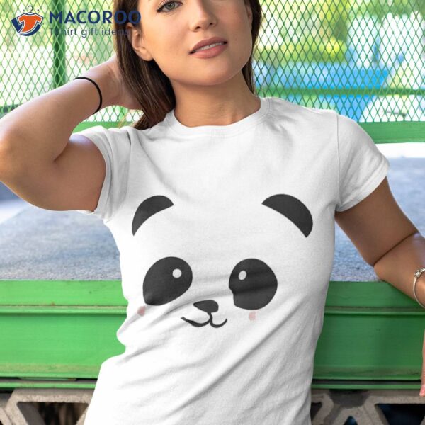 Cute Halloween Panda Bear Face Shirt Costume Kids Gift