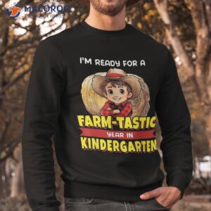 cute kindergarten ready for back to school farmer boy shirt sweatshirt