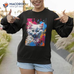 cute kitten colorful cat shirt sweatshirt