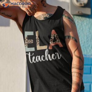 cute leopard ela teacher elar english language arts teacher shirt tank top 1