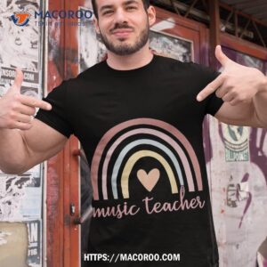 Cute Music Teacher Boho Rainbow Back To School Shirt