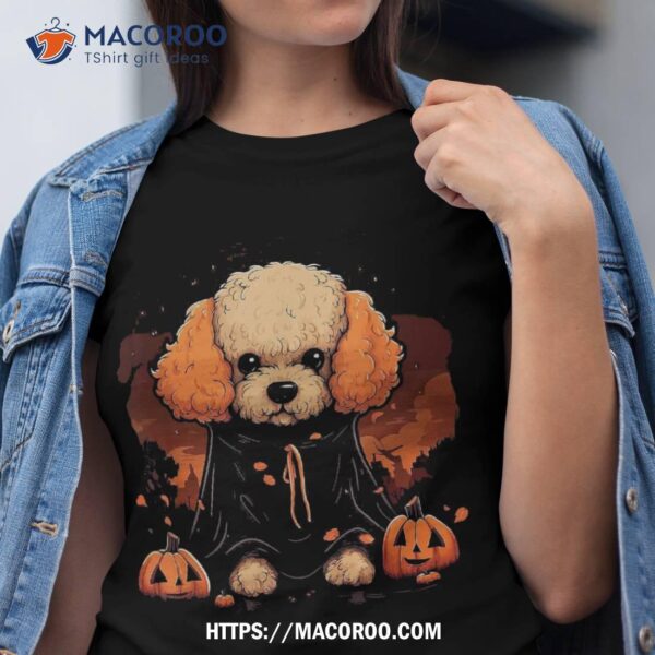 Cute Poodle Halloween Standard Dog Lovers Boys Girls Shirt, Halloween Party Gifts