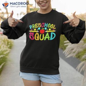 cute pre k squad teacher preschool back to school girls kids shirt sweatshirt 1