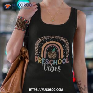 cute preschool vibes back to school rainbow leopard print shirt tank top 4