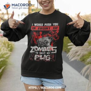 cute pugs halloween shirt funny pug zombie gift halloween pumpkin sweatshirt