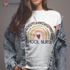 cute rainbow leopard print school nurse appreciation nursing shirt tshirt 2