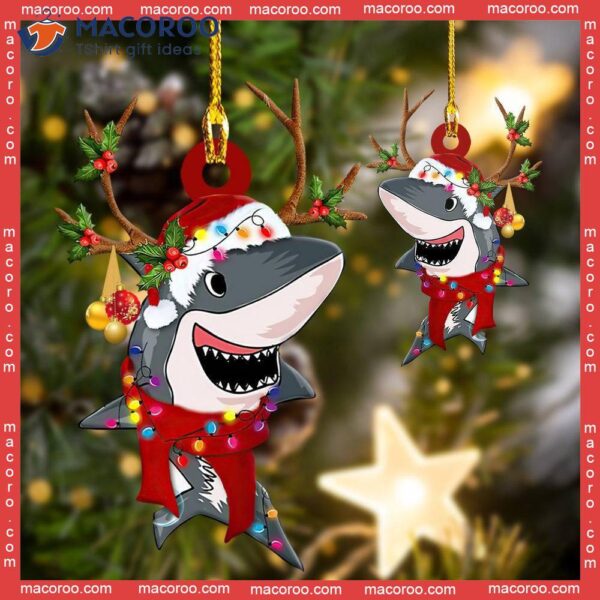 Cute Shark-car Custom-shaped Christmas Acrylic Ornament