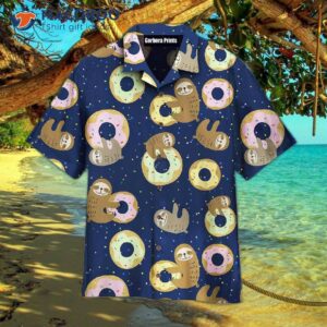 Cute Sloth With Sweet Donut Hawaiian Shirts