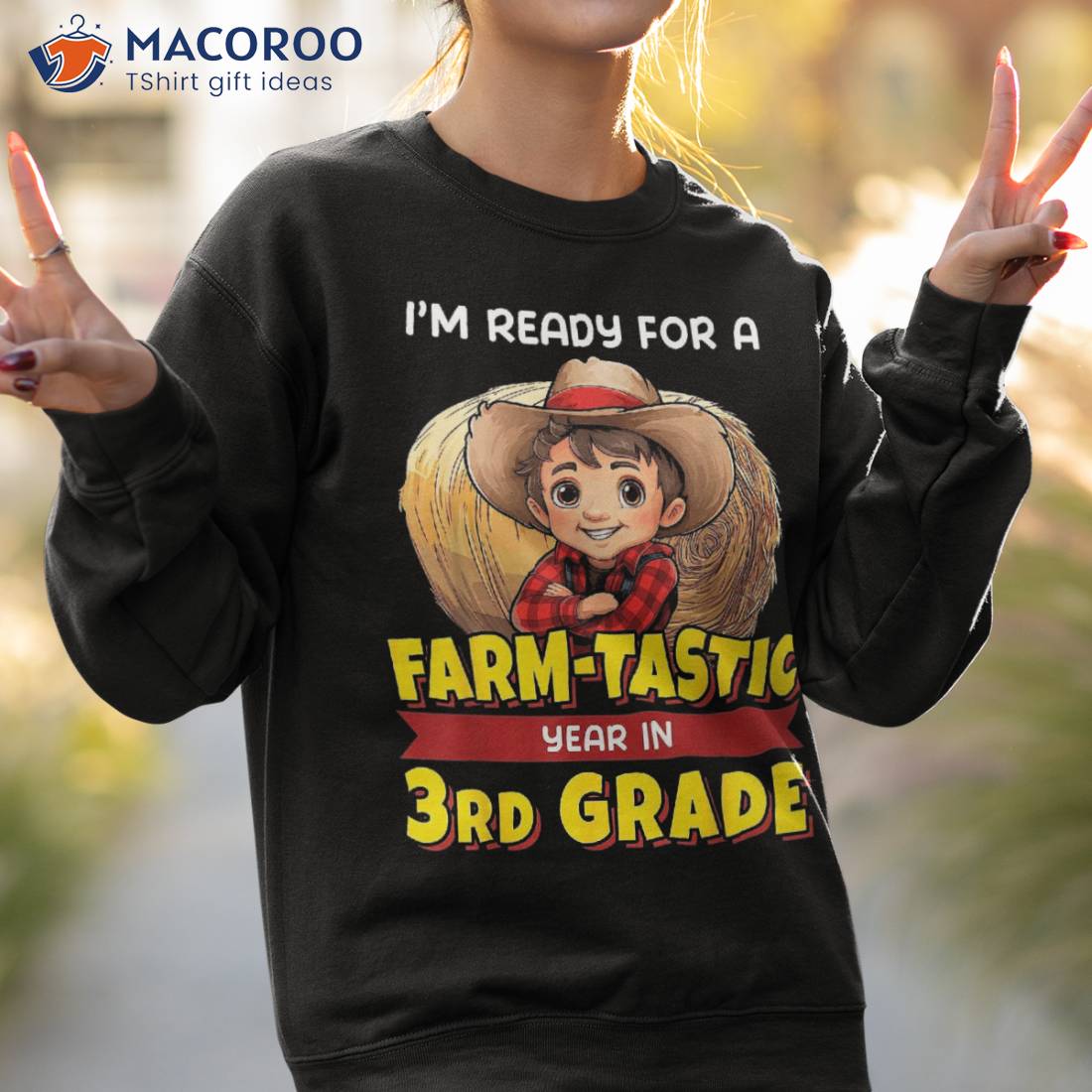 Cute Third 3rd Grade Ready For Back To School Farmer Boy Shirt Cute Third 3rd Grade Ready For Back To School Farmer Boy Shirt
