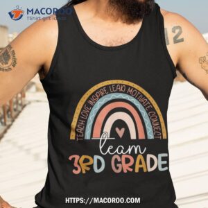 cute third grade teacher boho rainbow team 3rd grade shirt tank top 3