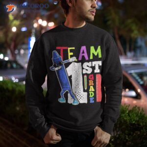 dabbing crayon team first grade shirt back to school shirts sweatshirt