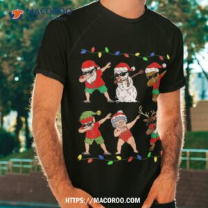 Dabbing Santa And Friends Christmas In July Xmas Boys Kids Shirt