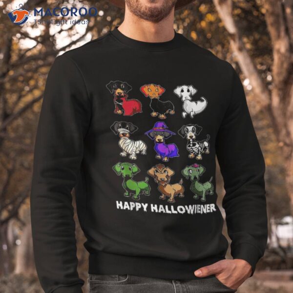 Dachshund Happy Halloweiner Funny Halloween Dogs Lover Shirt