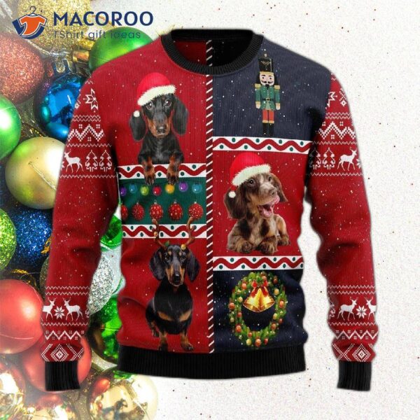 Dachshund Vintage Ugly Christmas Sweater