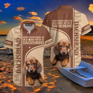 dachshunds in brown hawaiian shirts 0