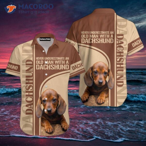 Dachshunds In Brown Hawaiian Shirts