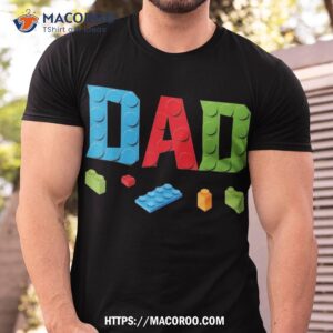 dad master builder building bricks blocks family set parents shirt tshirt