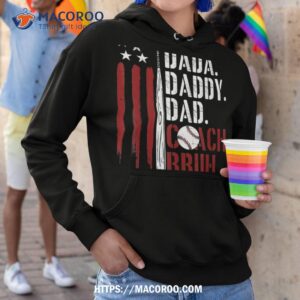 dada daddy dad bruh american flag baseball coach fathers day shirt hoodie