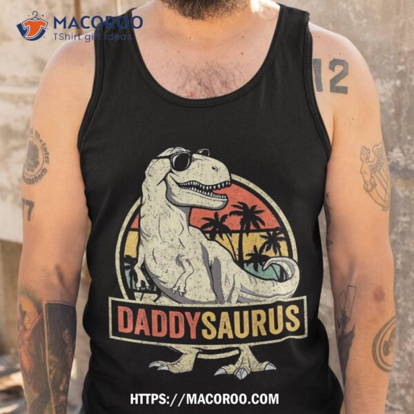 Daddysaurus Shirt Fathers Day Gift T-rex Dad Dinosaur
