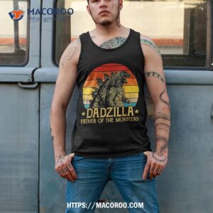 dadzilla father of the monsters retro vintage sunset shirt tank top 2
