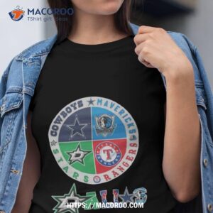 Dallas Circle Logo Sport Teams Cowboys Rangers Stars Mavericks Shirt