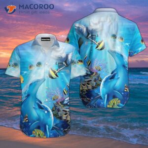 Dancing Dolphin Hawaiian Shirts