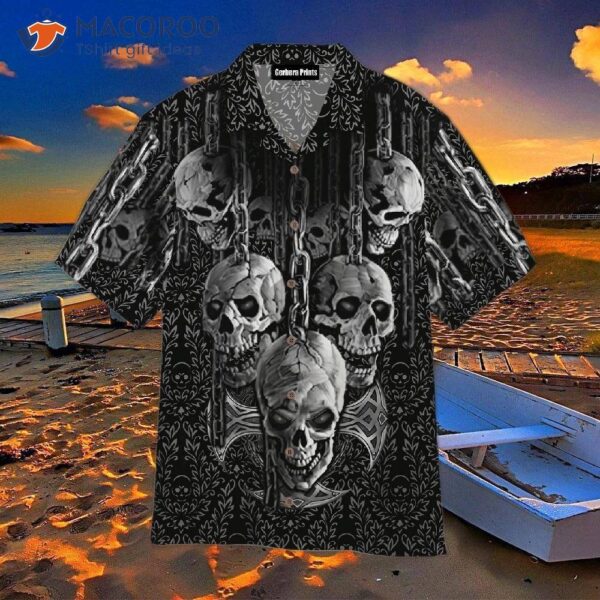 Dark Art Skulls Hawaiian Polynesian Shirts
